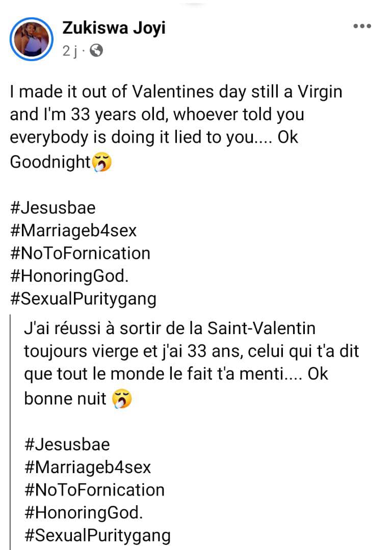 Saint-Valentin vierge