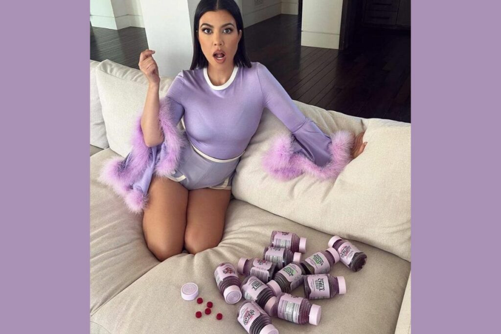 Kourtney Kardashian Lemme Purr bonbons pour adoucir v@gin