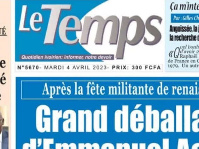Temps directeur ANP Côte d'Ivoire