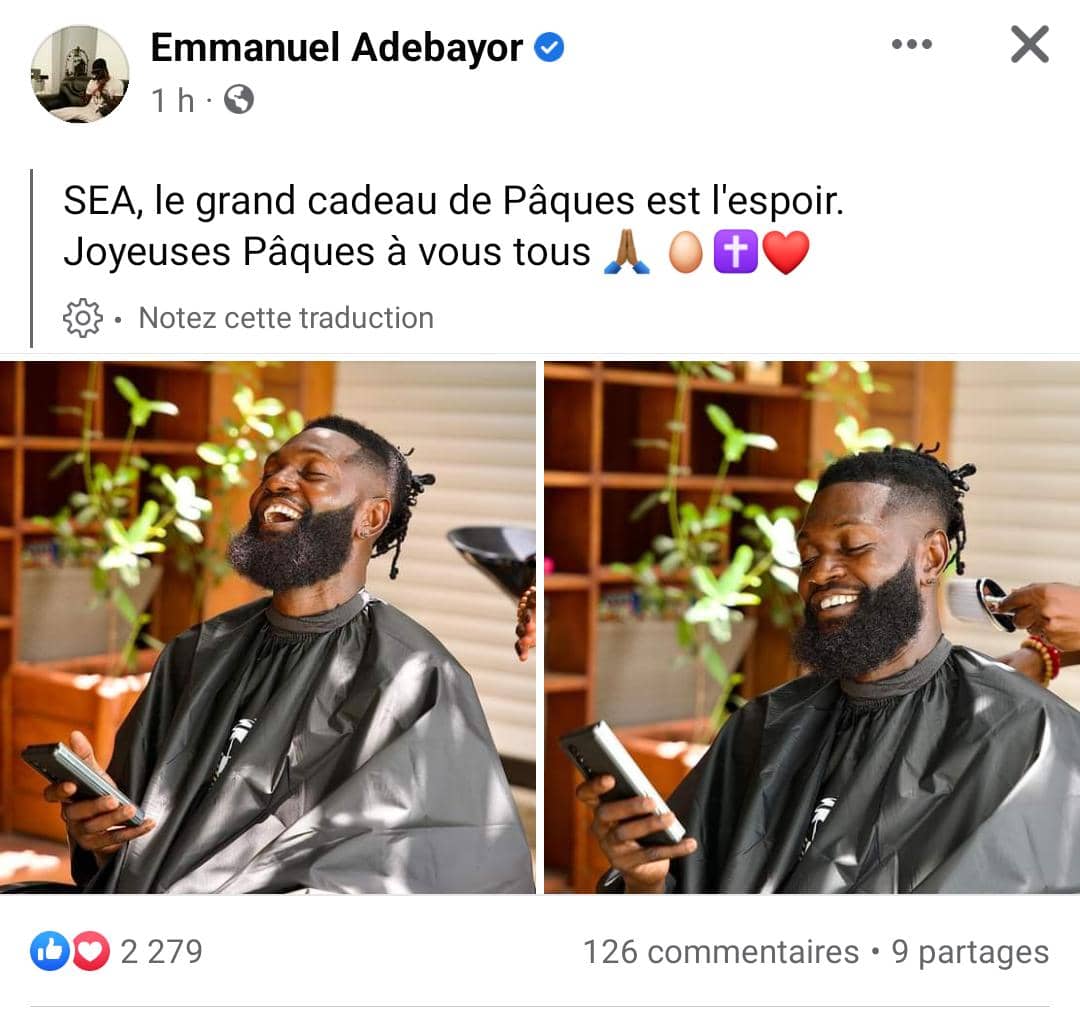 Adebayor Pâques