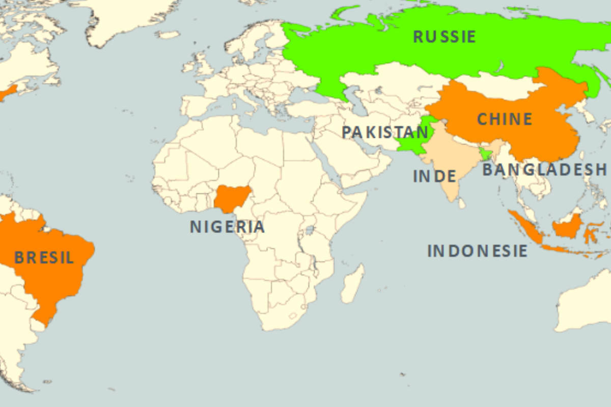 Top 10 Des Pays Les Plus Peuplés Du Globe, La Chine N'est Plus à La ...