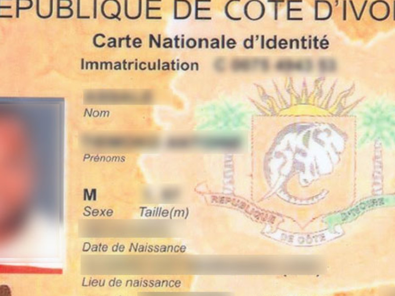 ONECI carte cartes d'identité