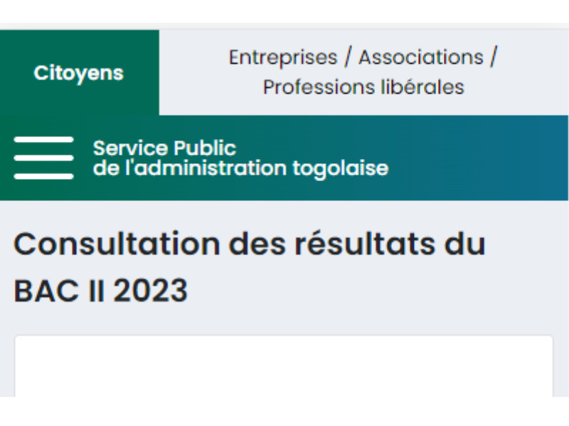 Togo Résultats du BAC 2023