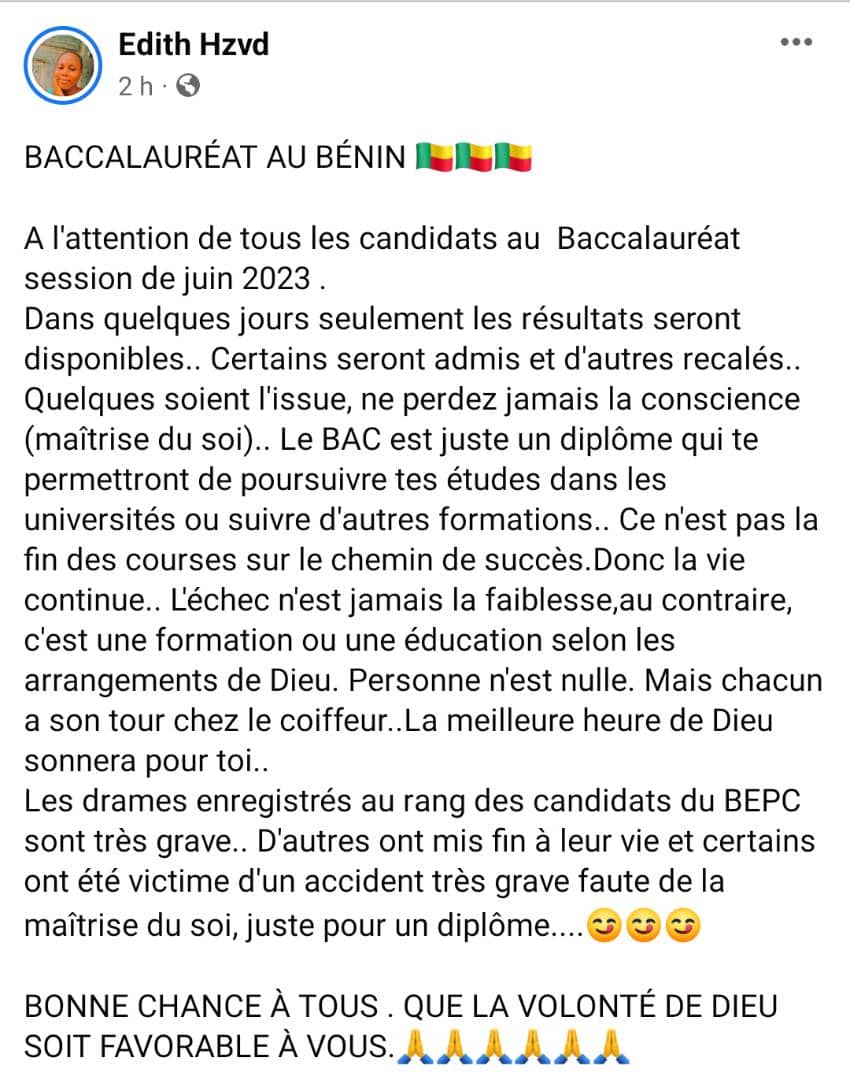 Bénin / Résultats du BAC 2023 : Voici les séries qui ont le plus