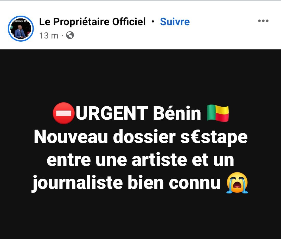 S€xtape Bénin Artiste Journaliste