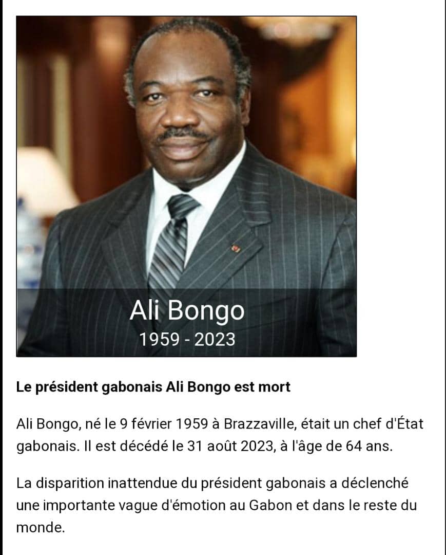Ali Bongo Mort