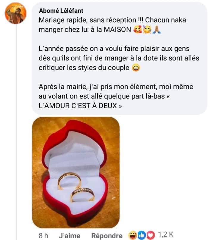 Abomé Léléfant Mariage