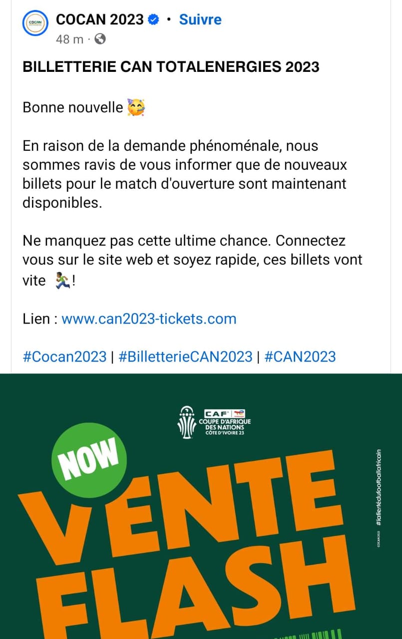 CAN 2023 Match d'Ouverture