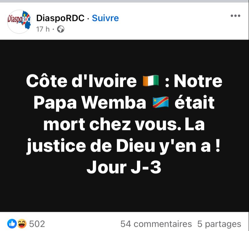 Papa Wemba CAN 2023 Congolais Ivoiriens
