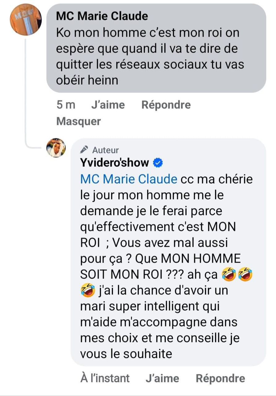 Affaire soumission de la femme : Yvidero surprend avec ces révélations sur  son mari - YOP L-FRII