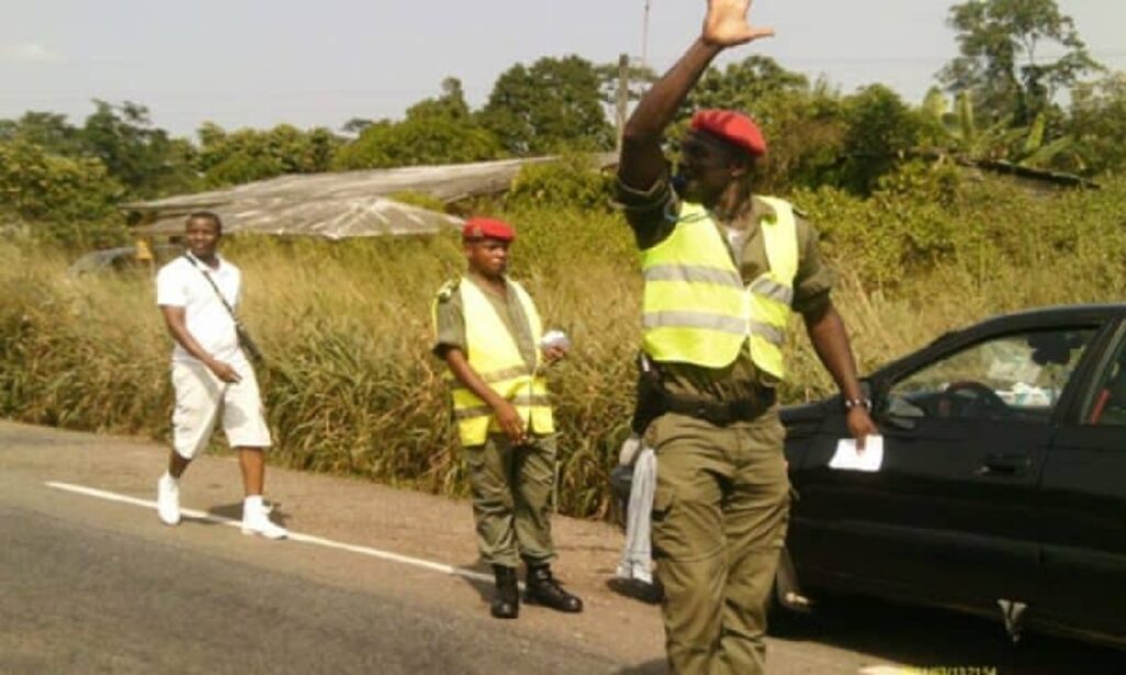 Poste de contrôle routier