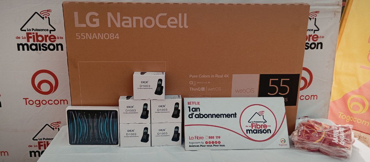 Jeu réabonnement fibre de Togocom des lauréats comblés de cadeaux