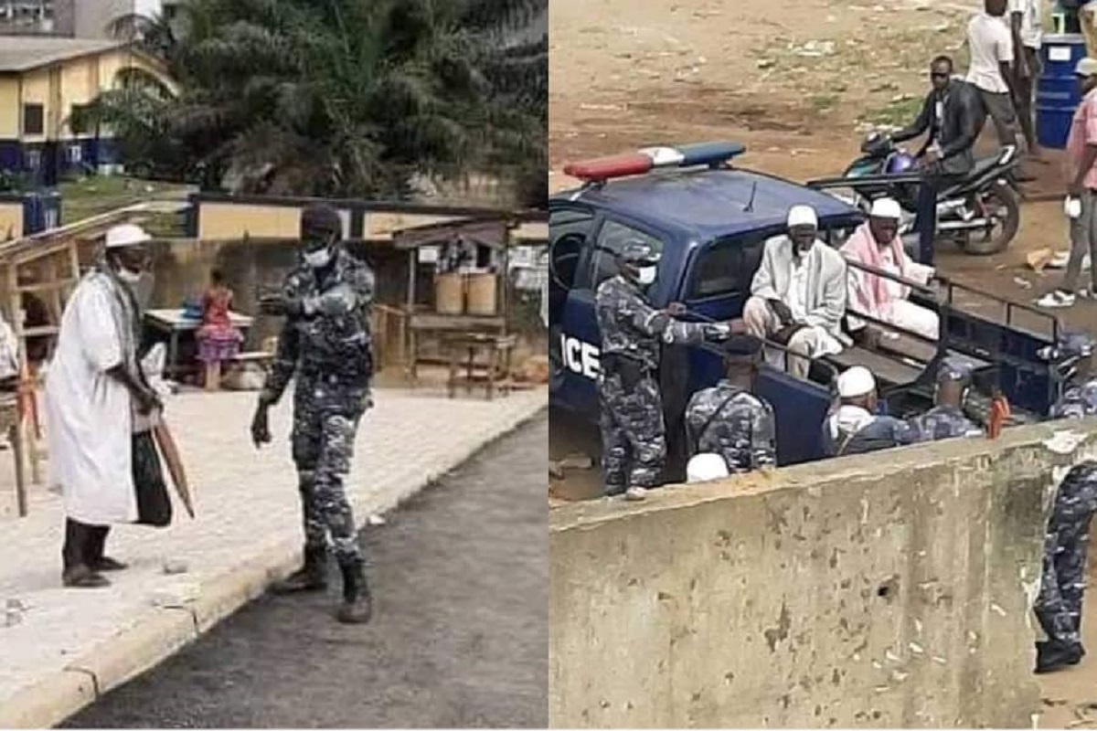Mendiants Côte d'Ivoire Policiers