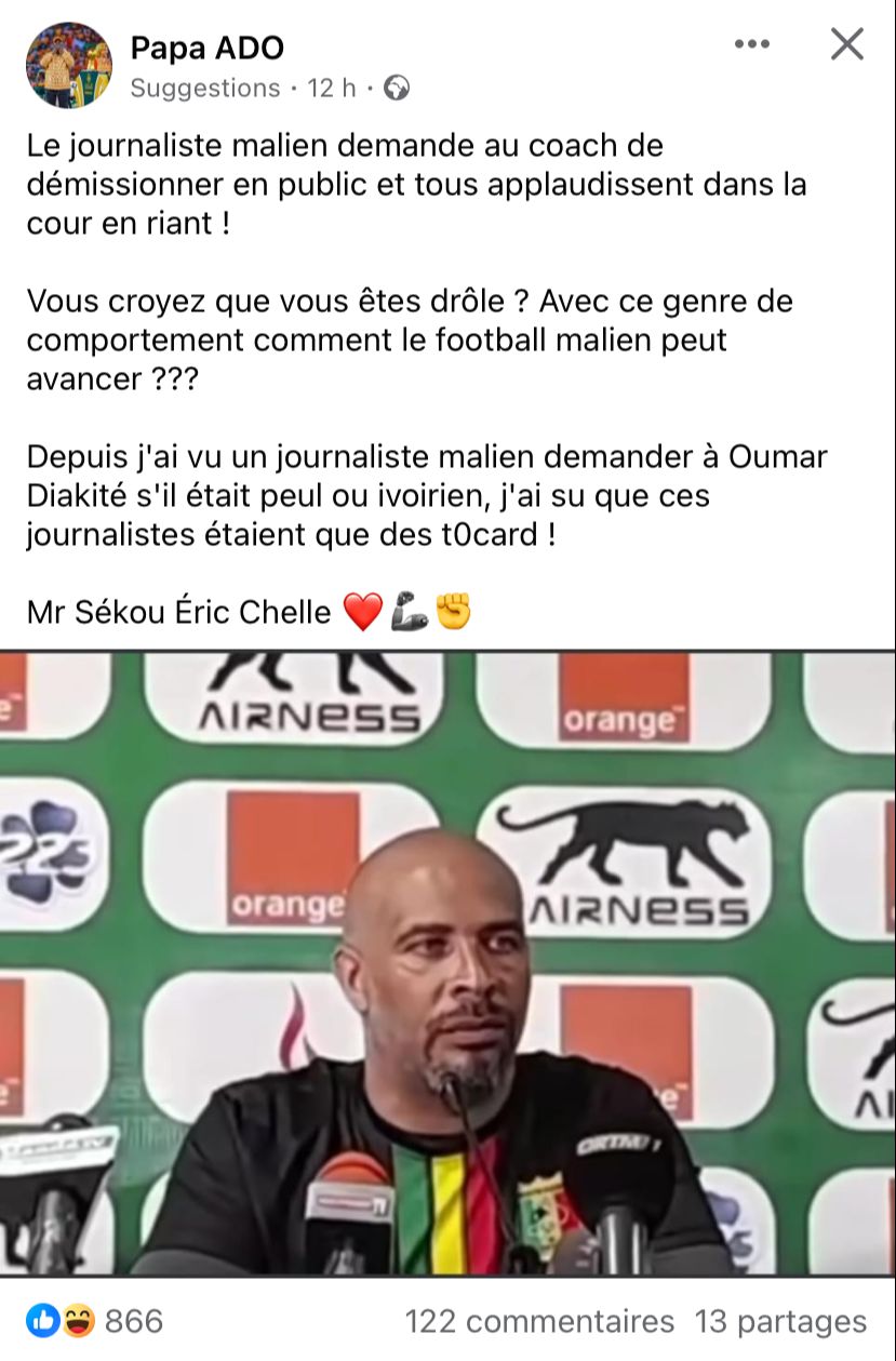 Éric Chelle Oumar Diakité Journalistes