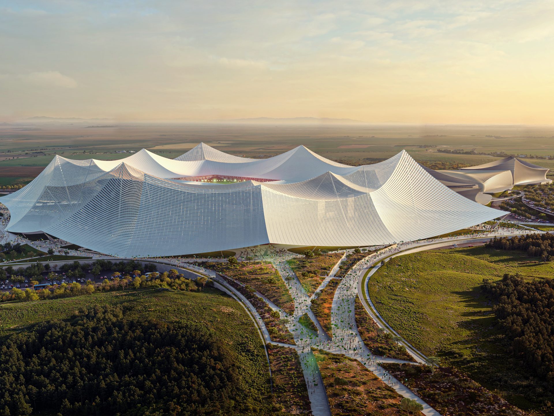 Maroc les images du prochain plus grand stade du monde dévoilées (images)