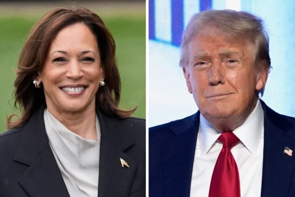 Kamala Harris et Donald Trump Donald Trump et Kamala Harris Présidentielle américaine : Trump et Harris tentent de faire basculer les indécis