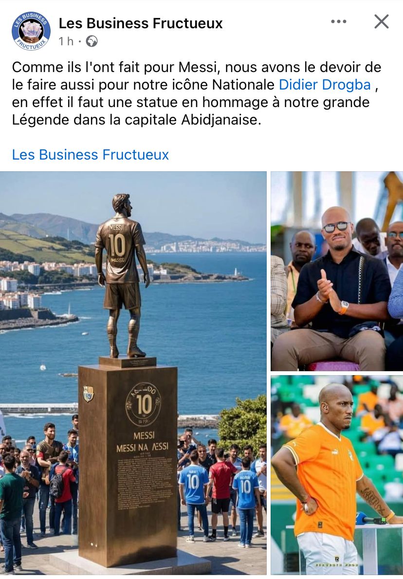 Didier Drogba Statue Côte d'Ivoire