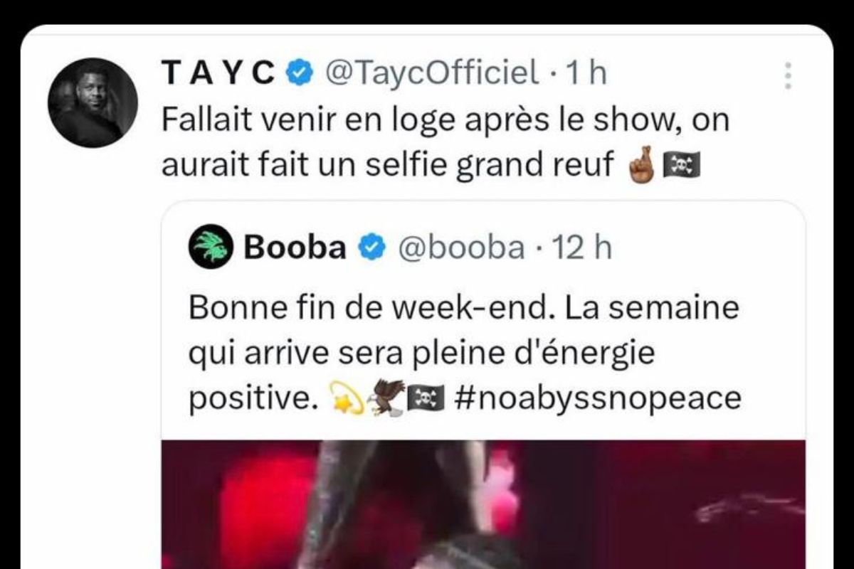 Booba et Tayc sur X