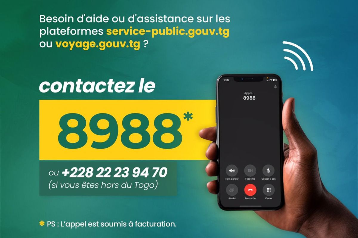 en cas de besoin de contacter le gouvernement du togo