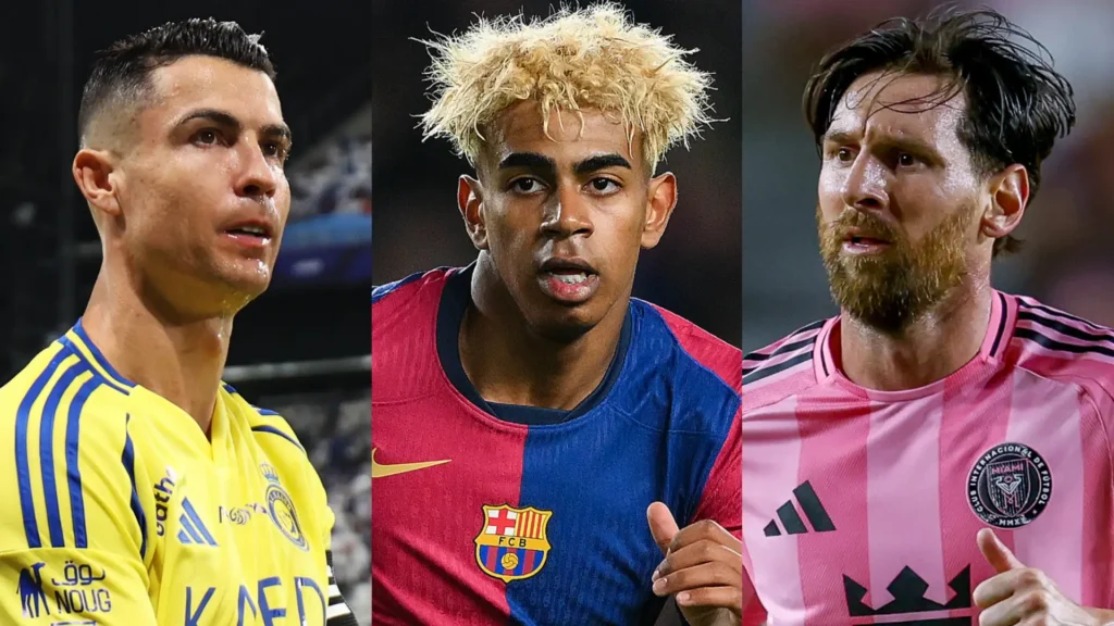 Lamine Yamal Cristiano Ronaldo Lionel Messi