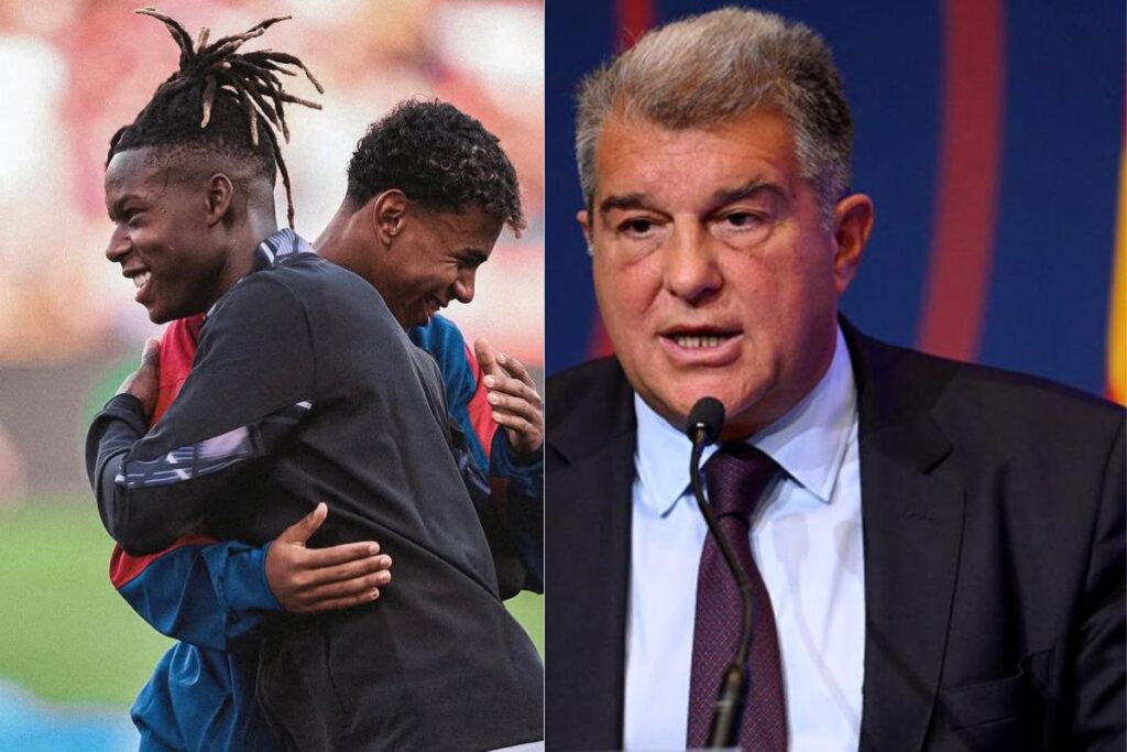 Lamine Yamal et Nico Williams au Barça Laporta répond cash