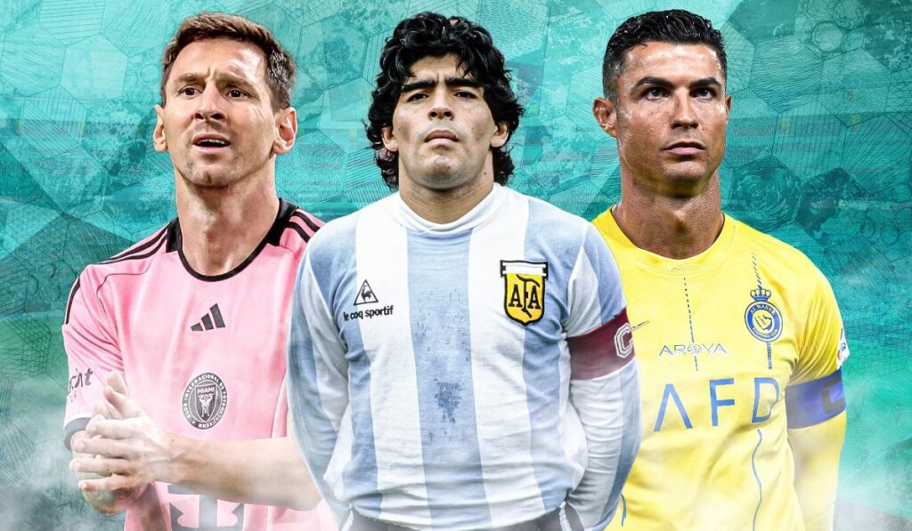 Lionel Messi Diego Maradona Cristiano Ronaldo