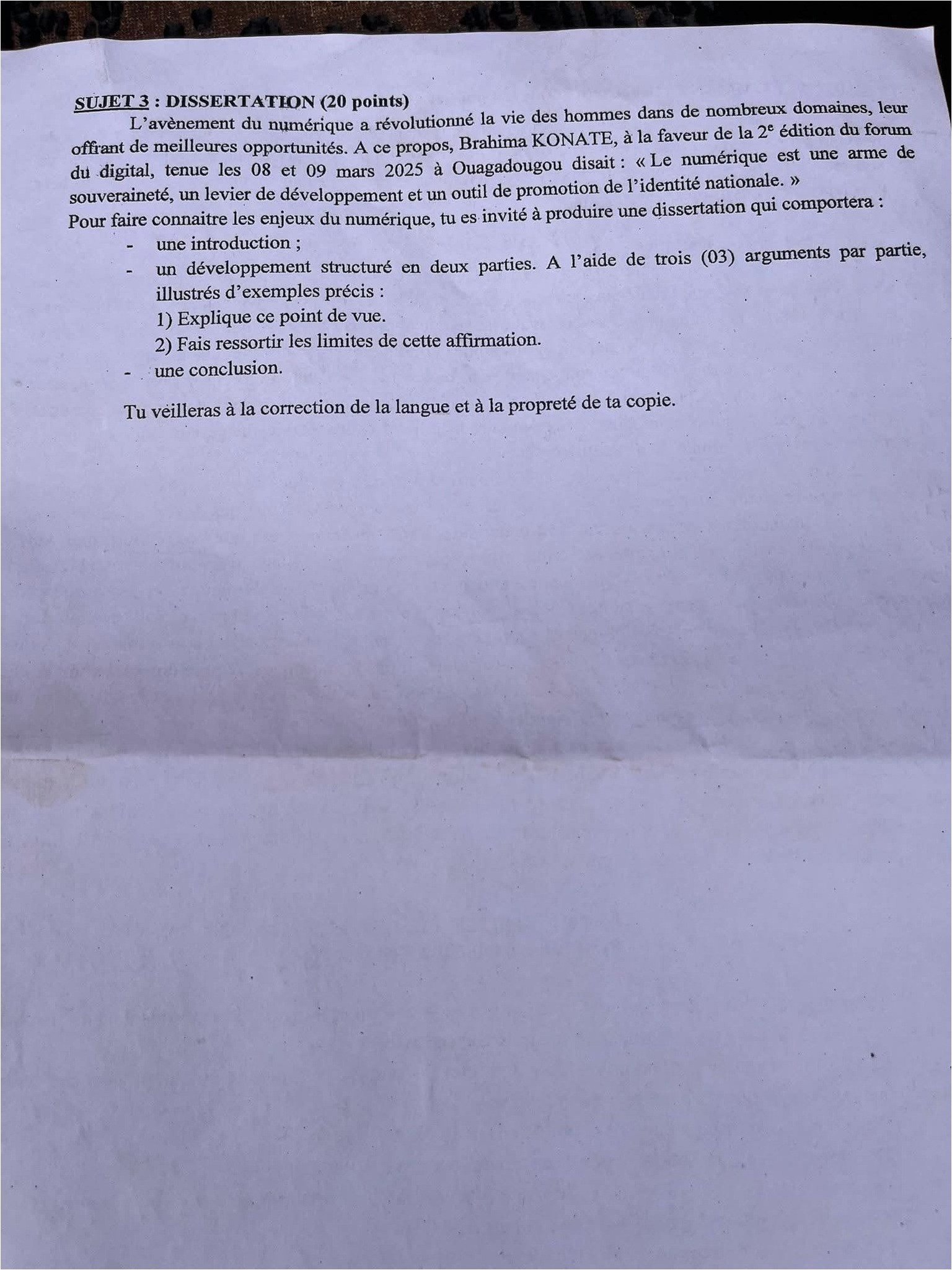 Burkina Faso / BAC 2025 : "L’épreuve de français est très facile, on leur a même donné le..."