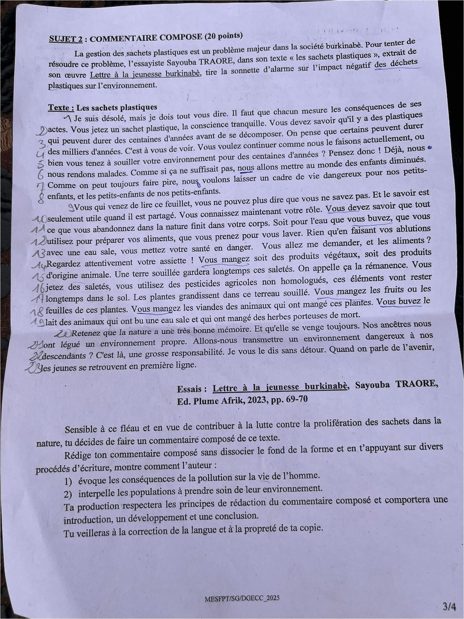 Burkina Faso / BAC 2025 : "L’épreuve de français est très facile, on leur a même donné le..."