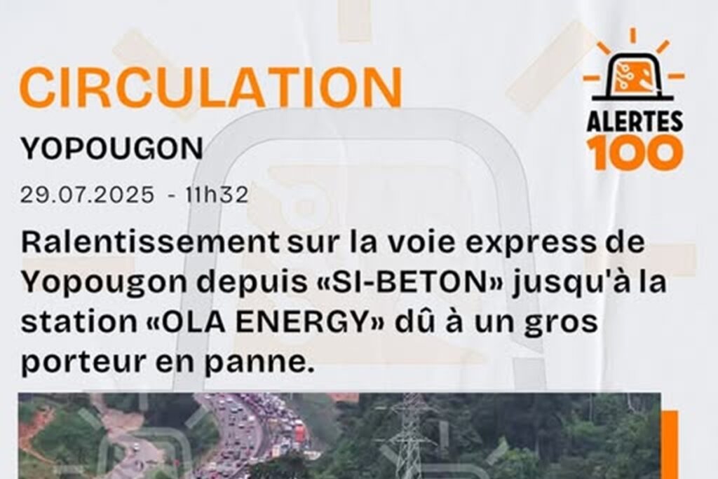 Côte d'Ivoire rétablissement du service Alertes 100