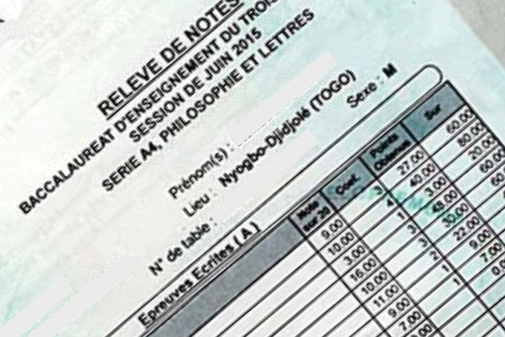 Relevés attestations Baccalauréat