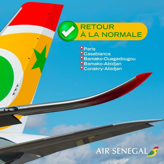 Air Sénégal annonce le retour à la normale de ces lignes