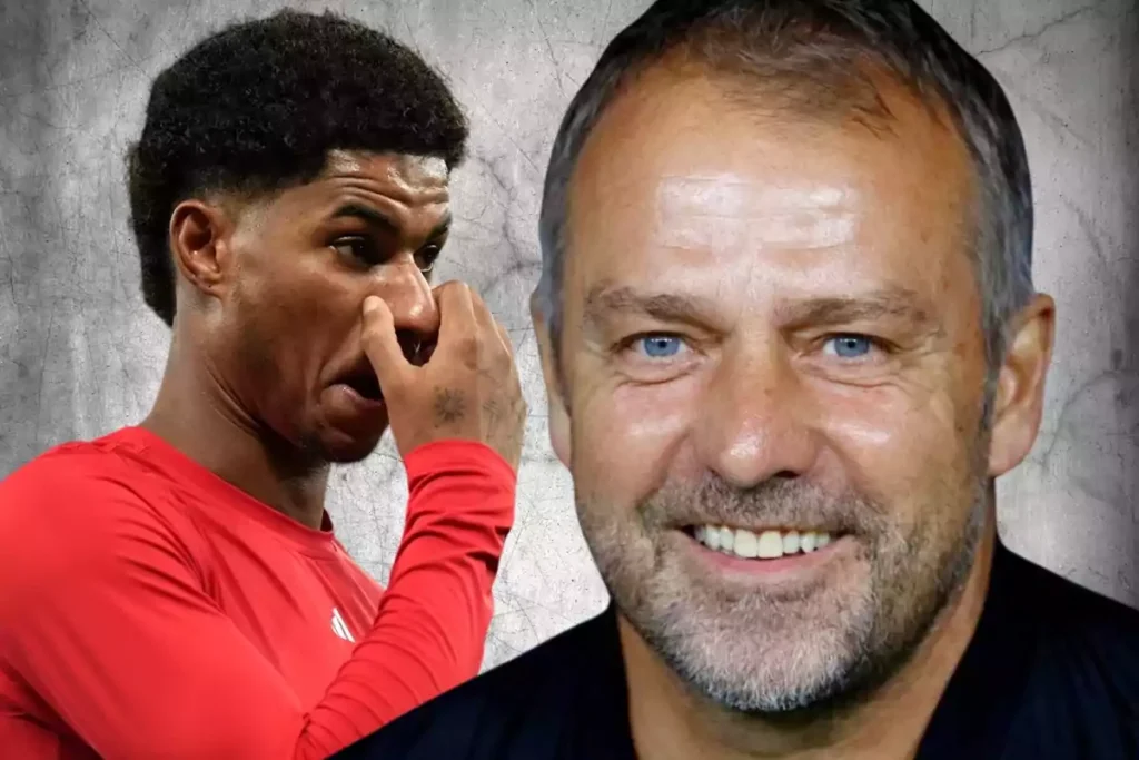 Hansi Flick Marcus Rashford Barça