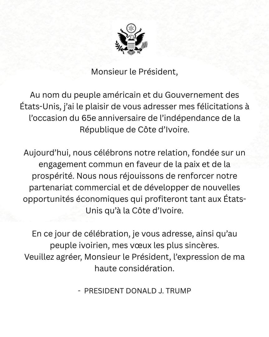 Alassane Ouattara Donald Trump Côte d'Ivoire