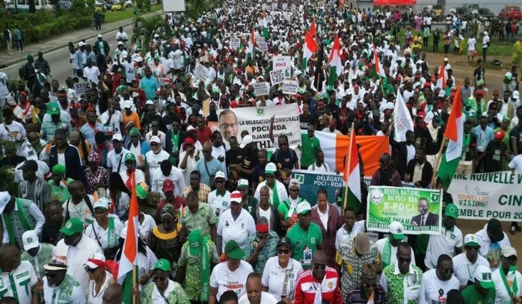 Côte d'Ivoire manifestation à Abidjan contre la candidature d'Alassane Ouattara pour un 4e mandat