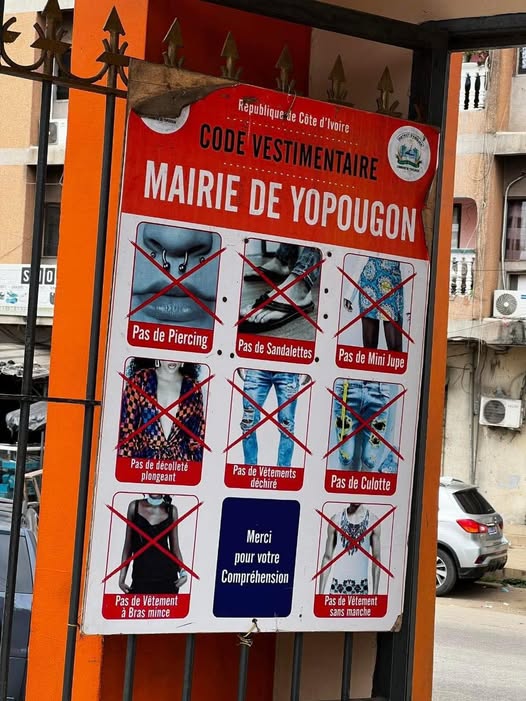 Côte d’Ivoire voici les accoutrements interdits à la mairie de Yopougon
