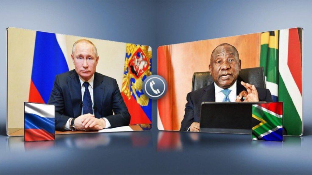 Le président Ramaphosa reçoit un briefing de Vladimir Poutine sur les négociations Russie-Ukraine