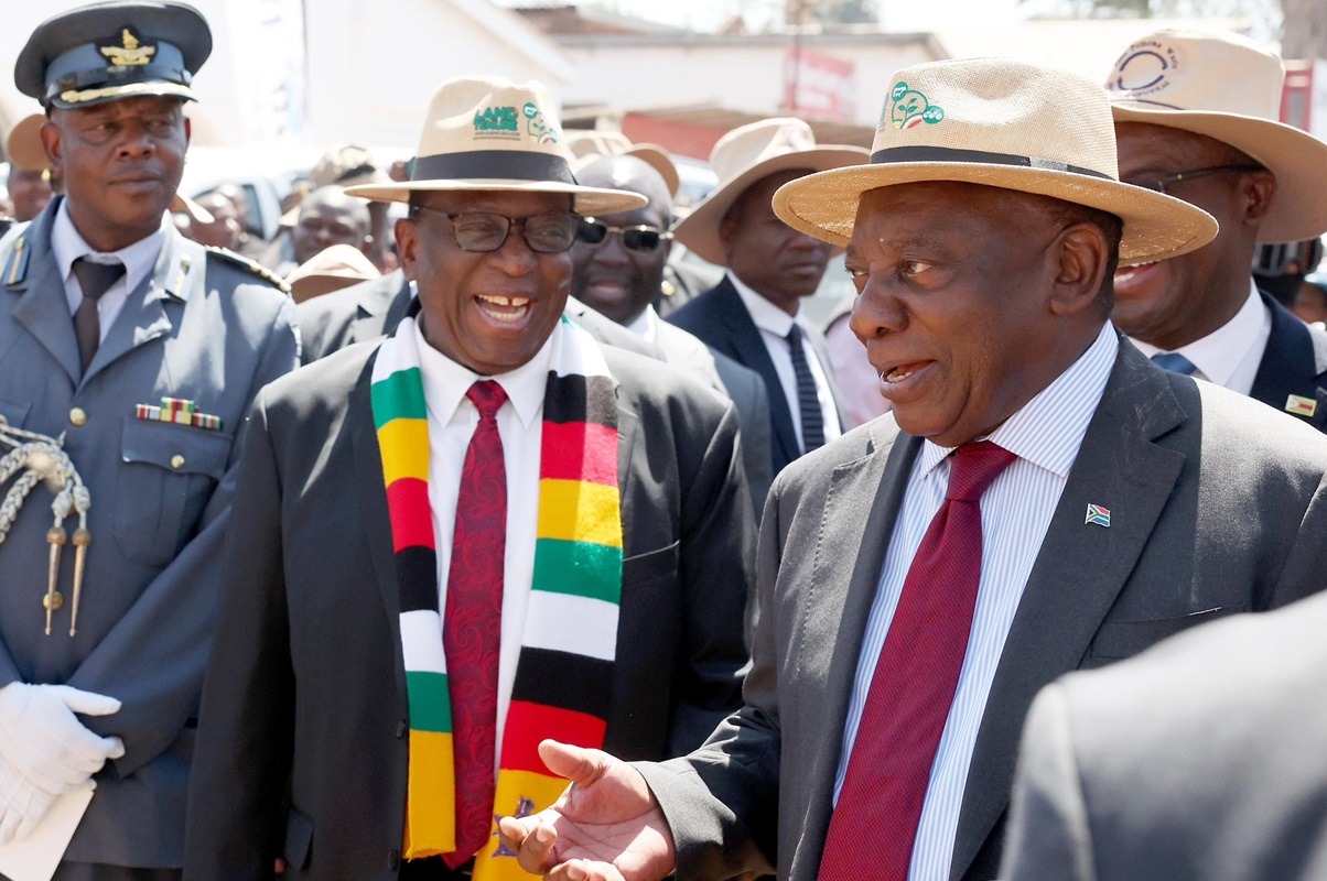Le président sud-africain Cyril Ramaphosa au Zimbabwe