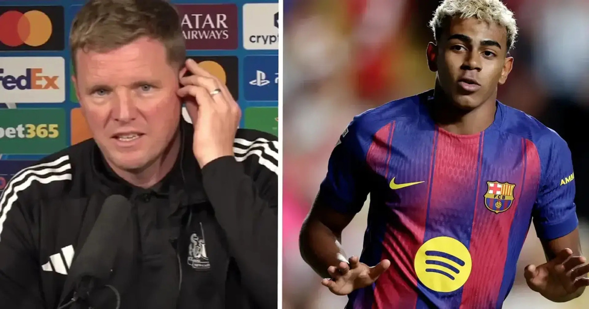 Eddie Howe : "Je suis déçu", l'entraineur de Newcastle pleure l'absence de Lamine Yamal