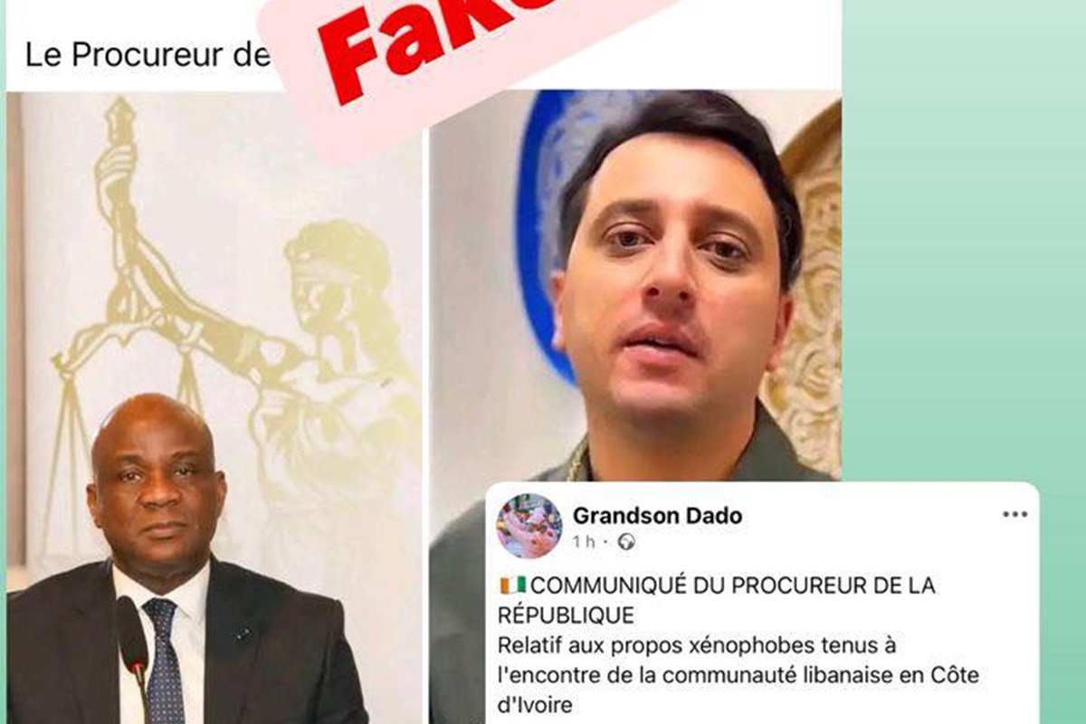 Côte d’Ivoire c’est faux, le procureur n’a publié aucun communiqué relatif aux propos xénophobes envers les Libanais