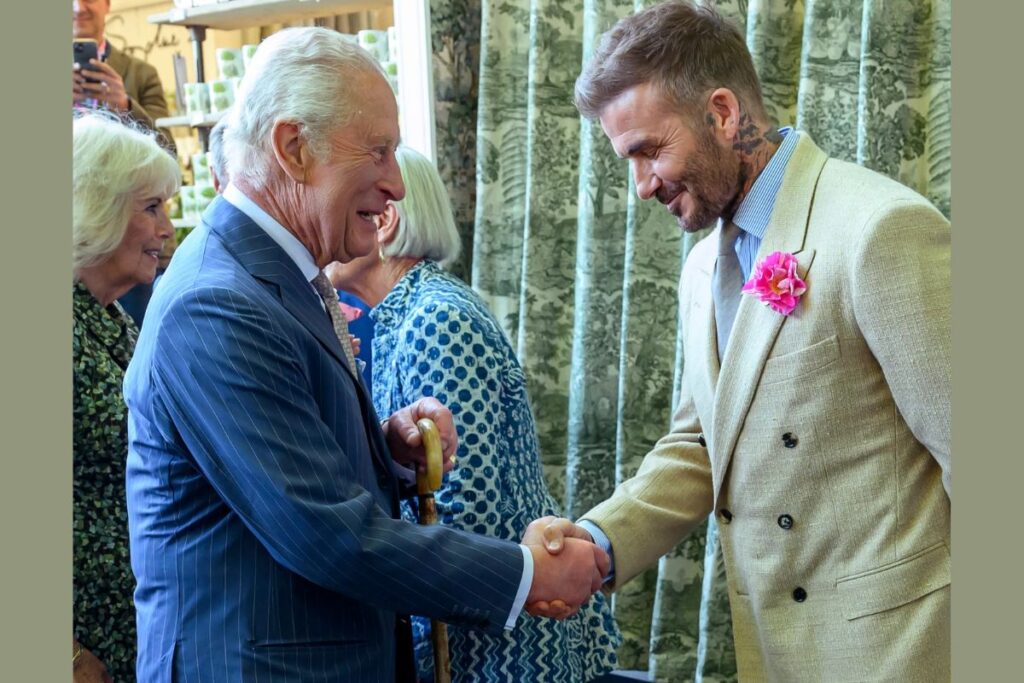 David Beckham ex footballeur roi Charles lll