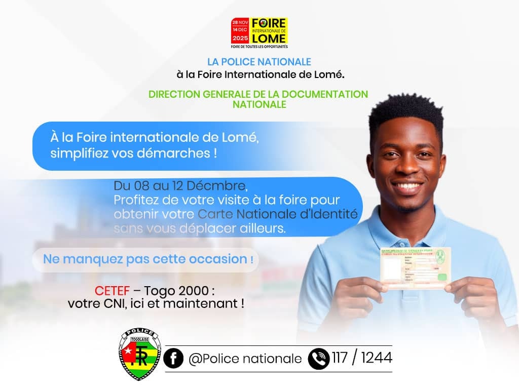 Togo obtenez votre CNI en 2 jours à la Foire 2025, voici comment procéder