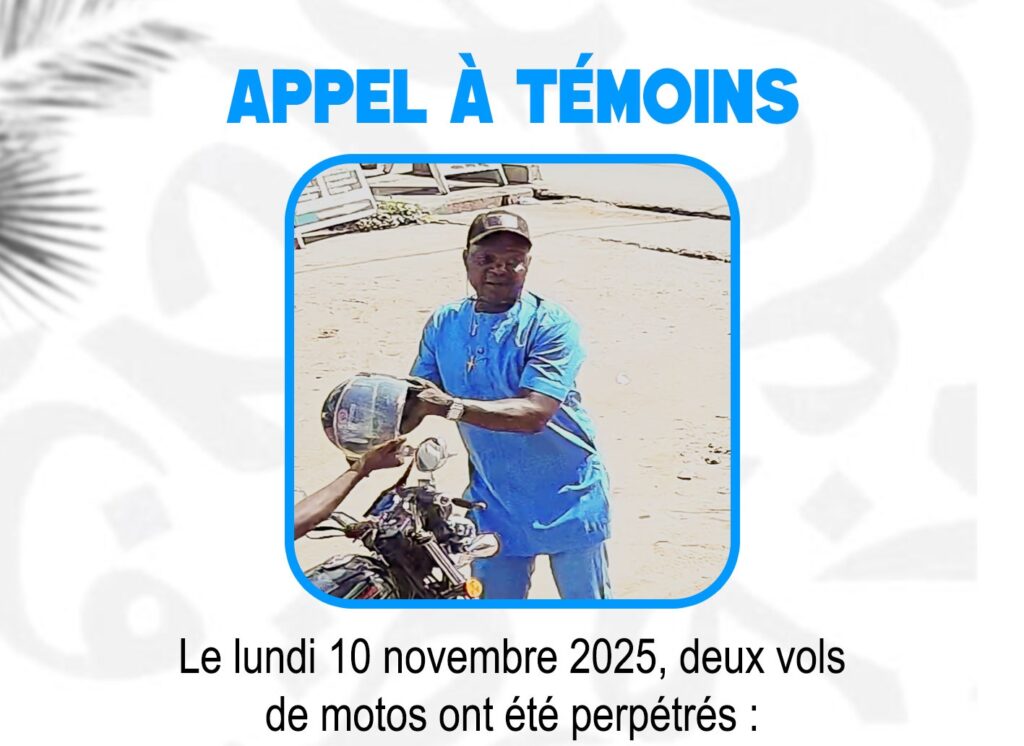 Togo un homme devient le plus recherché à Lomé après avoir filmé par une caméra pendant qu'il volait une moto