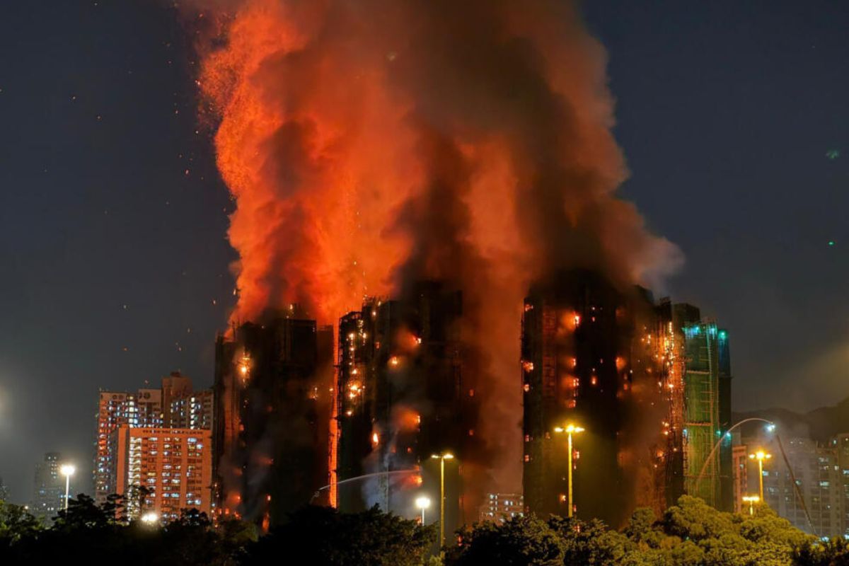 incendie Chine complexe résidentiel