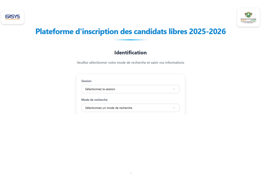 Côte d'Ivoire METFPA ouverture des inscriptions des candidats libres 2025-2026