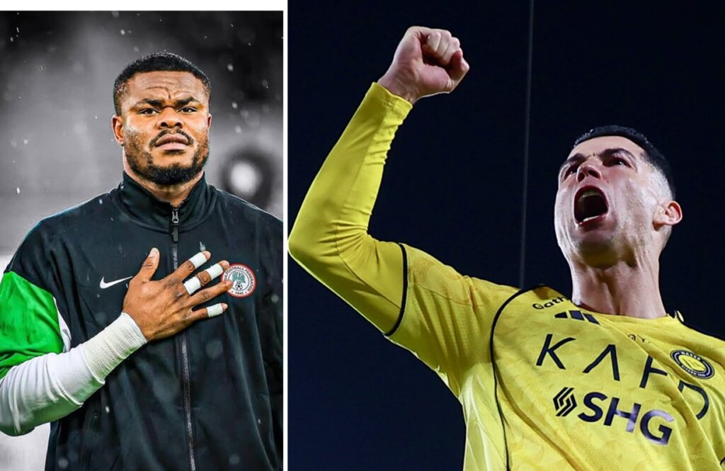 Cristiano Ronaldo et gardien du Nigeria Stanley Nwabali