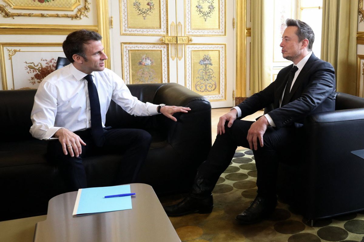 président français Macron Elon Musk milliardaire