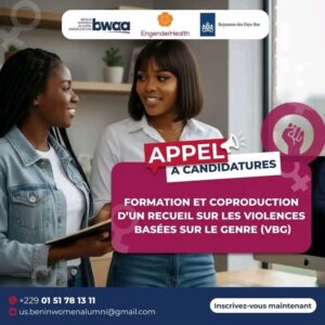 Appel à candidatures sur les Violences Basées sur le Genre (VBG), candidatez