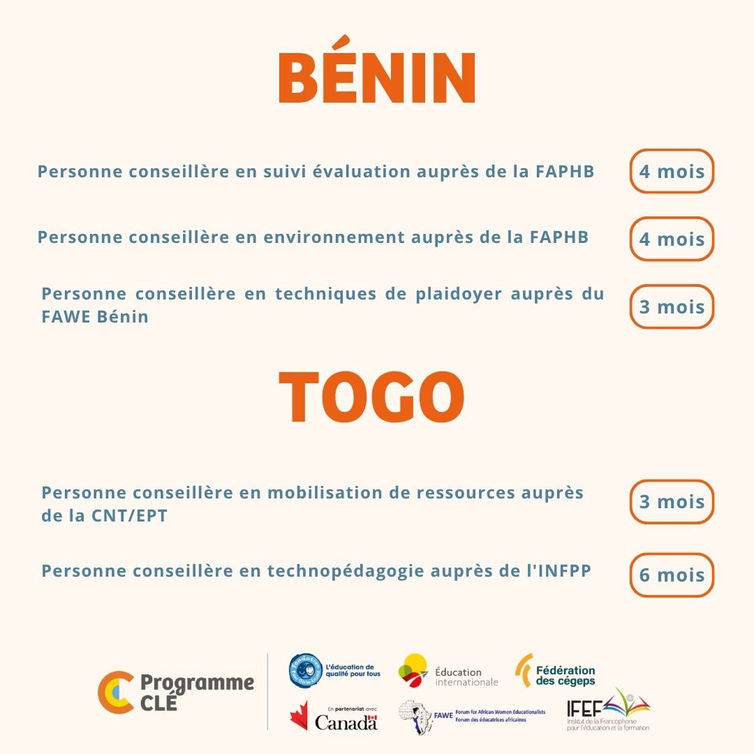 Programme Clé recrute à nouveau des volontaires (06 avril 2026)