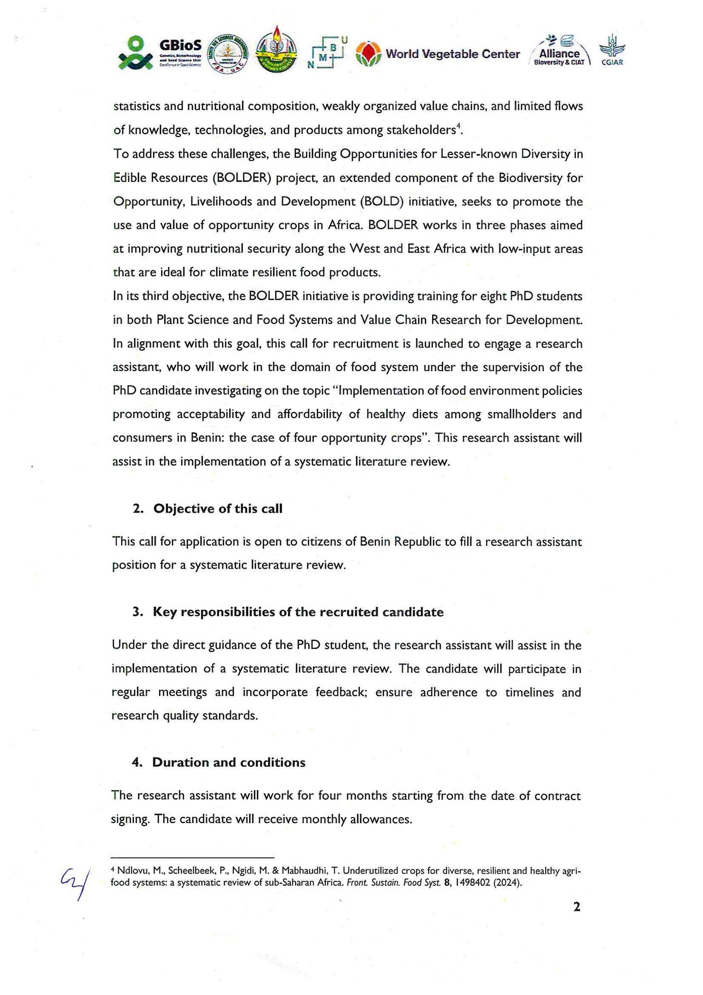 Recrutement en cours à GBioS (06 avril 2026)