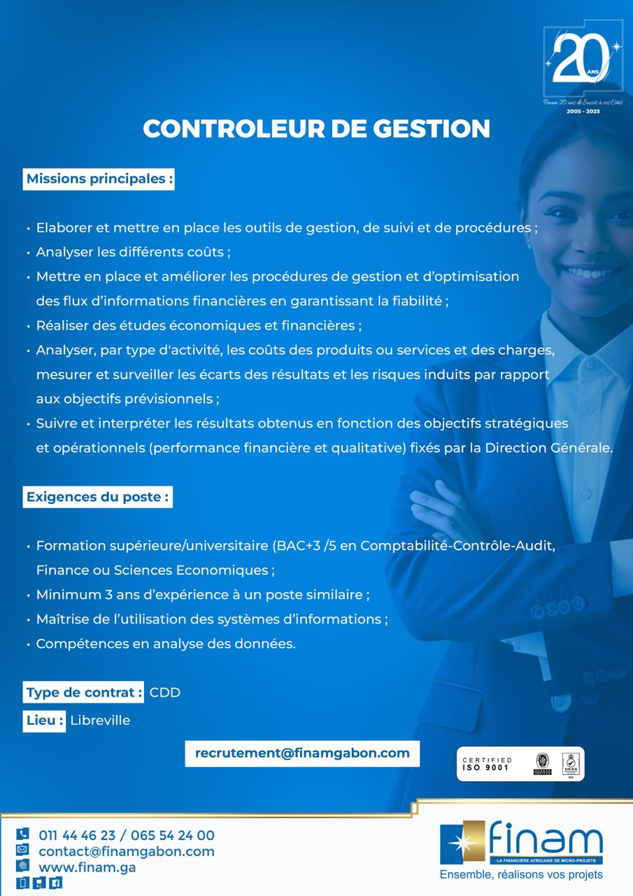 Recrutement lancé à la société FINAM (16 avril 2026)